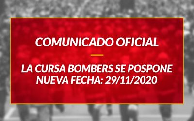 La Cursa Bombers de Barcelona se pospone al 29 de noviembre 2020