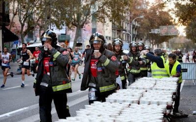Aigües de Barcelona seguirá ofreciendo el Avituallamiento Sostenible en la 26ª Vueling Cursa Bombers Barcelona